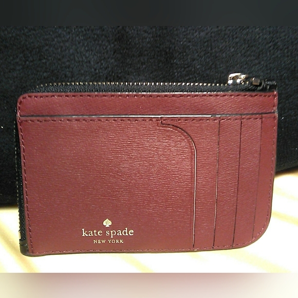 BNWOT KATE SPADE DOGGY FACE CARD HOLDER BLACK PINK WHITE & BROWN PEARL EYES - Picture 5 of 6